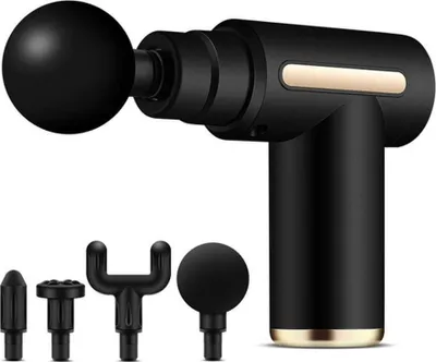 Obrázek produktu pro Verk 24216 Masážní pistole mini s nástavci černá