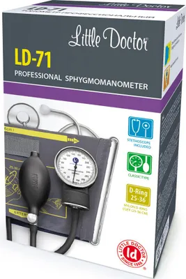 Zdjęcie produktu dla LD-71 Ciśnieniomierz mechaniczny+stetoskop+mankiet