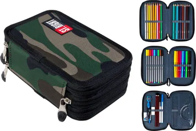 Produktbild von 3-FACH 47-teilig Mäppchen Federmappe Federtasche, MORO PC05, ST. RIGHT