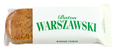 Obrázok produktu pre ANANÁSOVÁ A KOKOSOVÁ TYČINKA, BEZLEPKOVÁ, 50 g - VARŠAVA