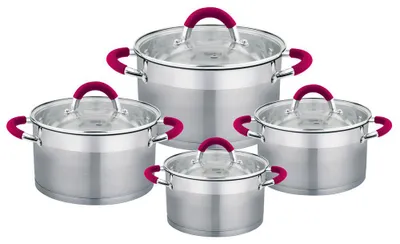 Obrázek produktu pro Haus Roland Sada nerezového nádobí, 8dílná, vínové úchyty