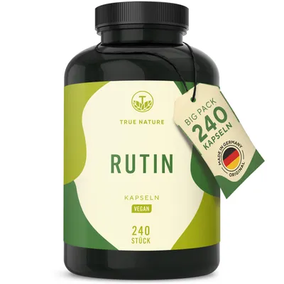 Produktbild von Rutin 240 Kapseln (8 Monate Vorrat), 500mg Rutin pro Kapsel, TRUE NATURE®