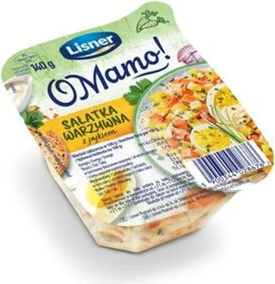 Zdjęcie produktu dla O Mamo! Sałatka warzywna z jajkiem 140 g Lisner