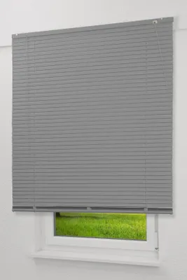 Produktbild von Qualitätsalujalousie 25mm in Silber in den Maßen (B x H) 90cm * 175cm