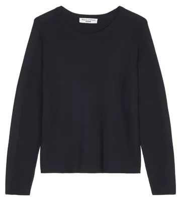 Produktbild von Marc O'Polo Denim Damen Pullover aus Baumwolle mit Rundhalsausschnitt, Blau