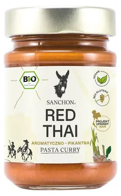 PASTA CURRY RED THAI BEZGLUTENOWA BIO 190 g - SANCHON