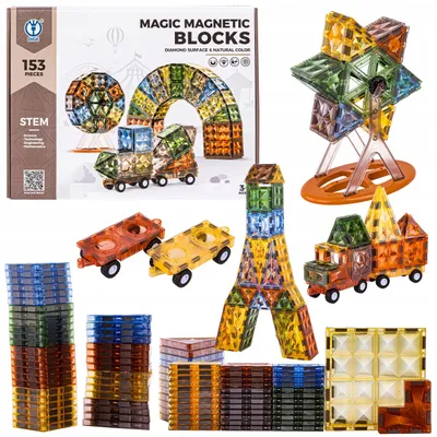 Produktbild von Magnetische Bausteine Set DK 153 Teile für Kinder ab 3 Jahren