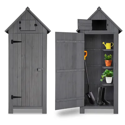 Produktbild von FCH Gartenschrank Holz Gerätehaus für Außenbereich, Geräteschuppen Werkzeugschrank Outdoor, 77 X 54 X 180 cm
