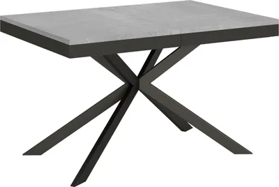 Imagen del producto de ITYHOME - Mesa de comedor extensible 160/264 x 90 cm, modelo Plaker Evolution, estructura y patas en color gris antracita