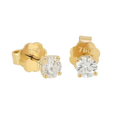 Produktbild von Brillant Diamant Ohrstecker Paar 750/- Gelbgold 18 Karat Gold 0,40 ct G/VS1