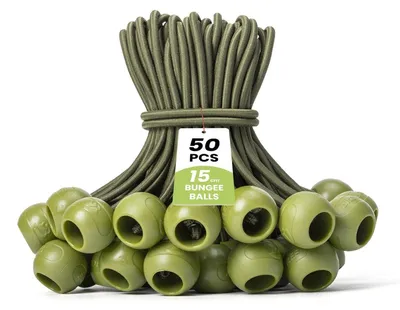Produktbild von 50 Stück Gummispanner mit Ball für Planen und Zelte
