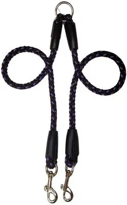 Obrázek produktu pro Palkar vodítko rozdvojka pro psy 50 cm x 14 mm černo-fialová
