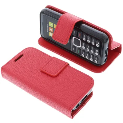 Produktbild von foto-kontor Tasche kompatibel mit Oakcastle F100 Book Style rot Schutz Hülle Buch