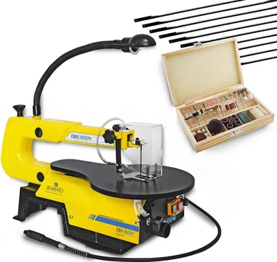 Produktbild von BAMATO Dekupiersäge DEK-1600V inkl. 10 Sägeblätter und 103-tlg. Werkzeug-Set