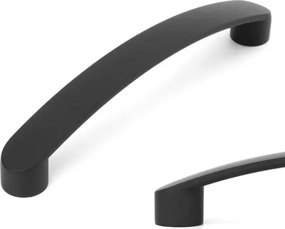 Produktbild von Schwarze Küchenschrankgriffe - 6 Stück - 224mm