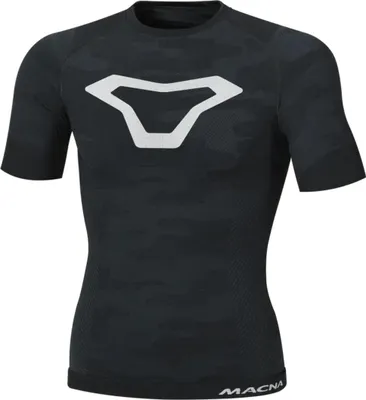 Image de Macna Base Layer : T-shirt fonctionnel d'été, noir/gris, taille L/XL