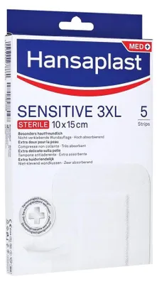 Produktbild von Hansaplast Sensitive Wundverband steril 10x15 cm 5 St