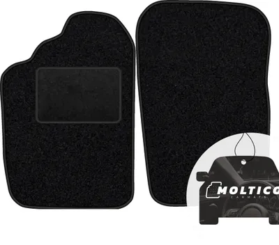 Produktbild von moto-MOLTICO Vorne Fußmatten Auto Velours Autoteppiche Schwarz Automatten Set 2-teilig passend für Peugeot 306 1997-2003