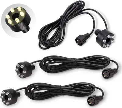 Produktbild von CLGarden 3 Stück LED Ring warm Weiss für LED Springbrunnen Set warmweiss Beleuchtung