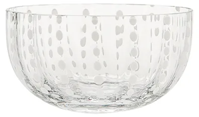 Zdjęcie produktu dla Zestaw 6 misek perłowych Zafferano z przezroczystego, kolorowego szkła, ręcznie wykonany, o żywym i eleganckim designie, idealny na nowoczesny stół