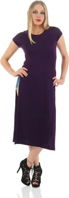 Produktbild von Longshirt mit Schlitze Shirt; Lila/S/M 36/38