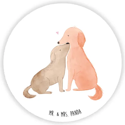 Produktbild von Mr. & Mrs. Panda magnet Hunde Liebe - Weiß - Geschenk, Sprüche, Kuss, Kühlschrank, Herz, büromagnete, Hund, Whiteboard, Kühlschrankmagnet, für, Liebespaar