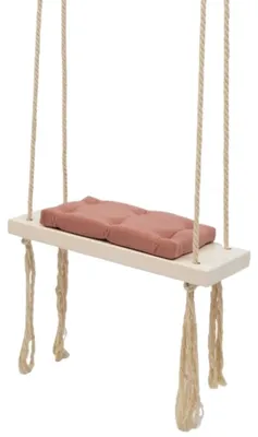 Immagine prodotto di Sedia a dondolo per bambini, seduta in legno, comoda imbottitura, rosa