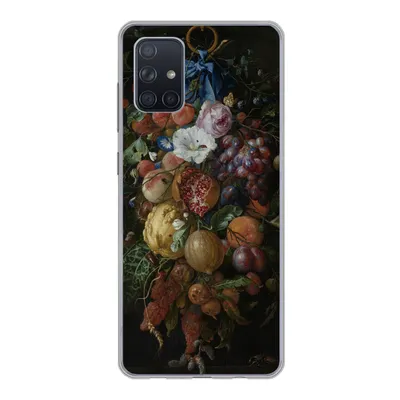 Produktbild von MuchoWow® Handyhülle Schutzhülle Hülle für Samsung Galaxy A51 Früchte und Blumen - Gemälde von Jan Davidsz. de Heem Silikon Softcase Handy Hülle - Schutzabdeckung