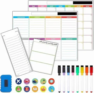 Produktbild von Famanu Magnetische Whiteboard Kalender 2024 - Monatliche und wöchentliche Planung