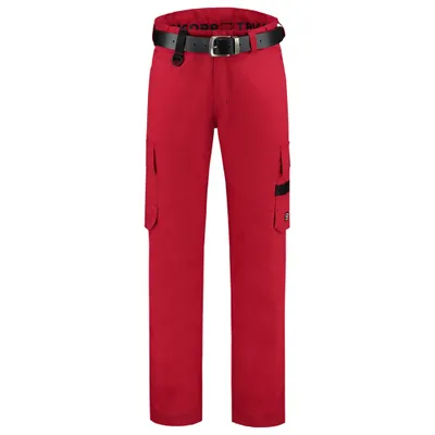 Obrázok produktu pre Pracovné nohavice Twill unisex pracovné nohavice, farba: červená, veľkosť: 55