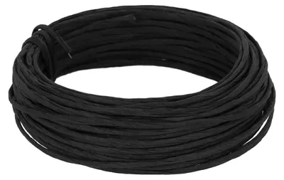 Papierummantelter Draht, 3 mm x 10 m, schwarz