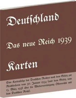 Produktbild von Historische Karten: DEUTSCHLAND - Das neue Reich 1939