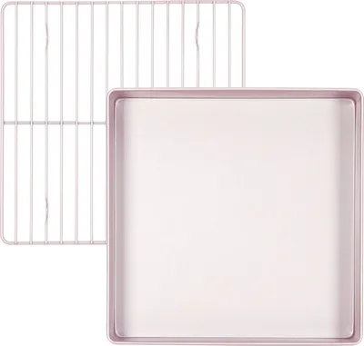 Image de CANDeal Plaque de cuisson carrée au four antiadhésive de 28,5 cm avec étagère réfrigérée amovible Set de cuisson pour cuisiner et cuire dans la cuisine