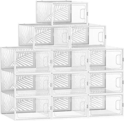 Produktbild von Schuhboxen Set 12 Stück transparent Größe 44