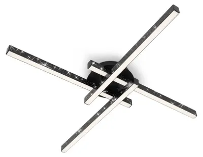 Produktbild von LED Deckenleuchte Wandleuchte Glitzereffekt 3000K 21 W schwarz Metall Briloner