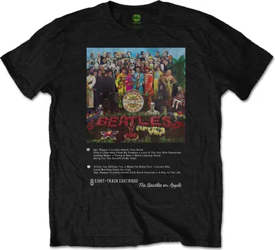 Produktbild von The Beatles Sgt Pepper 8 Track Black 2XL T-Shirt