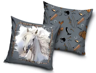 Image de Coussin décoratif gris - Blanc
