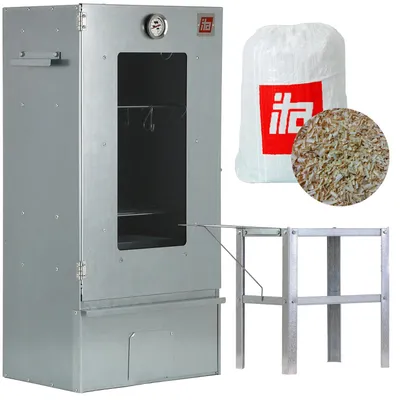 Image de ITA Fumoir 7000 - Premium Fumoir avec 3 étages - Acier allié, fenêtre & thermomètre - Qualité  EU Directement du fabricant