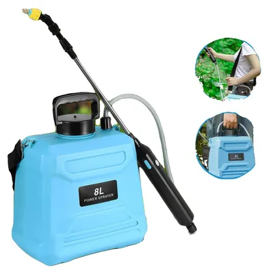 Productafbeelding van Elektrische sproeier voor pesticiden, 8 liter inhoud, zelfaanzuigende pomp, blauw