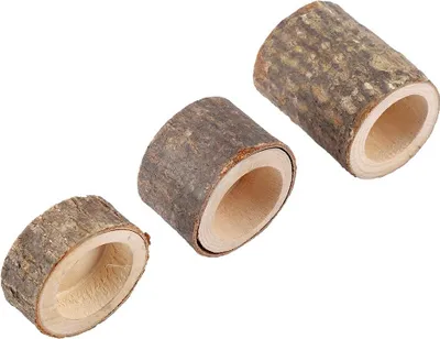Zdjęcie produktu dla Drewniany drewniany świecznik Stojak na świecznik Kłoda Doniczka Ozdoba Dekoracja (trzy sztuki)