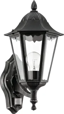 Produktbild von NAVEDO Wand-/Deckenleuchte Lampe Beleuchtung - L20 x H42,5 x AL28,5 cm - schwarz, silber-patina - IP44