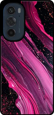 Produktbild von Smartphonica Phone Case Fit für Motorola Edge 30 Pro mit Marmor-Druck - TPU zurück Abdeckung Fall Marmor-Design - lila rosa
