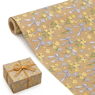 Imagen del producto de Papel de regalo de papel kraft, 10 metros