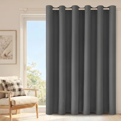 Immagine prodotto di Tenda divisoria, dimensioni 213 x 203 cm, color grigio scuro, opaca, con passanti, ideale per la camera da letto