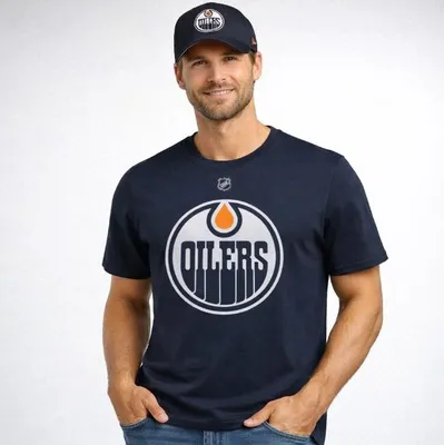 Obrázek produktu pro Pánské tričko Fanatics NHL Name & Number Graphic T-shirt Edmonton Oilers #29 Draisailt navy blue - L