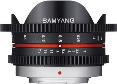 Produktbild von Samyang 7.5 / T3.8 UMC FISH-EYE Fisheye-Objektiv fÃ1/4r Micro Four Thirds Systemkameras, F3,8, 195 g