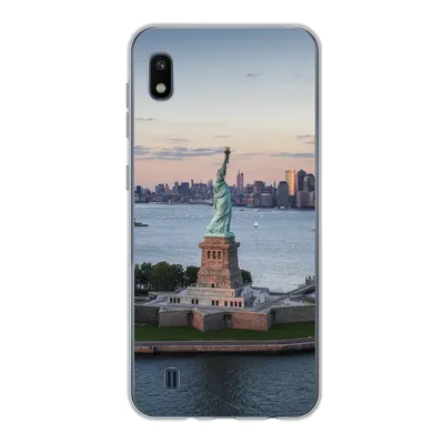 Produktbild von MuchoWow® Handyhülle Schutzhülle Hülle für Samsung Galaxy A10 New York - Freiheitsstatue - Skyline Silikon Softcase Handy Hülle - Schutzhülle
