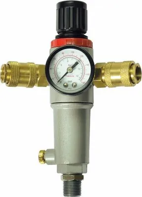 Image de Stanley Détendeur avec manomètre 152172XSTN - Filtre, détendeur et manomètre - Max. 10Bar - Lecture en Bar/PSI - 3/4 "M + 2 raccords rapides
