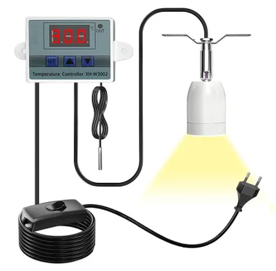 Immagine prodotto di Lampada riscaldante per rettili, con controllo intelligente della temperatura, attacco E27, per terrari