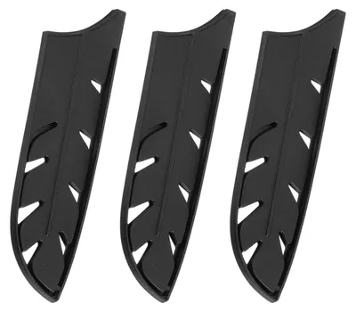 Productafbeelding van 3 stuks Santoku lemmetbescherming voor 17,8 cm messen, zwart
